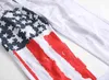 الرجال الأبيض العلم الأمريكي المطبوع جينز عالية مرونة ضئيلة عارضة ستار ستار الشرائط الحمراء بالإضافة إلى حجم السراويل 41 42 43 44