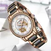 Sunkta Listing Rose Gold Kvinnor Klockor Quartz Watch Ladies Top Märke Luxury Female Watch Girl Clock Relogio Feminino + Box 210527