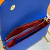 Pochette Borsa a tracolla con tracolla a catena in metallo con lettera in pelle di montone da donna Borsa a mano con manico superiore femminile