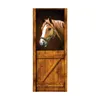 Wallpapers Creative Environmental Protection 3D Horse Door Stickers Refurbished Selfadhesive Bedroom Wall3893187