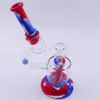 Bongs narghilè tubi acqua con tubi dell'olio DAB Rig in vetro percolatore tubo microscopio forma narghilè al silicone adulto fumare regalo personalizzato