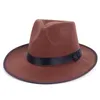 Широкие шляпы Brim Hats Fedoras Hat для мужчин Женщины становятся деформированными краевыми поясами роскошные моды Панама вечеринка джентльмен зима