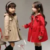 2021 novo bebê roupas infantis menina outono princesa casaco cor sólida médio longo único breasted trench bebê outerwear roupas 6892025