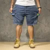 Mens Denim Shorts Summer Plus Size 6xl 7XL Casual Loose Stretch Cowboy High Waist Short Jean Male Large Size Denim Breeches 210322