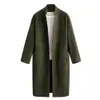 Mulheres misturar casaco de inverno moda quente carrinho colarinho lã casaco casual solto parka sobretudo plus size longo seleve outwear 210526