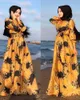 Vêtements ethniques femmes musulmanes Robe 2022 grande taille imprimer à lacets moyen-orient dubaï Abaya turquie arabie Robe mode ceinture Donsignet