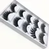 5 pares de pestañas postizas de pelo de visón sintético 5D, hechas a mano, naturales, largas, de volumen completo, esponjosas, extensión de pestañas