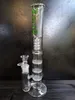 3 레이어 벌집 ablets 필터 봉 Recycler 물 파이프 유리 봉 흡연 파이프 12.5 "인치 물 18.8mm 조인트