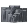 Sacchetti di imballaggio per alimenti di dimensioni multiple nero opaco 100 pz / lotto Sacchetti in mylar di alluminio con tacca a strappo