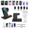 3 in 1 Qi Foldable Wireless Charging Dock Station 15W Fast Charger Stand for Apple Watch 6 5 4 2 AirPods Pro iPhone 12 11 XS XR X 8 Chargers Fit Samsung S10 Note 10