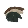 Autunno nuovi bambini maglioni monopetto ragazzi cardigan ragazze maglieria manica lunga bambini vestito Y1024