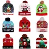 LED Christmas Hat Beanie sweter Flash Light Up Dzianiny Cap Xmas Prezent dla dzieci / Dorośli Nowy Rok Dekoracje