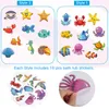 10 pièces autocollant de bain poisson mer dessin animé décoration murale pour douche enfants enfants bébé baignoire carrelage salle de bain autocollants