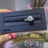 Bagues de fiançailles pour femmes 14K plaqué or blanc en argent sterling Bague Moissanite Twist Flower Alliance Bijoux en diamant