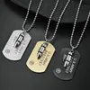 Stainless Steel Vintage Gold Us Army Pendant Necklace Jewelry Men Punk Rock Gift With Chain For Him Chains