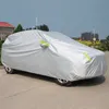 Universal SUV Sedan Pełne okładki samochodu na zewnątrz Wodoodporne słoneczne deszcz Ochrona śniegu UV UV Silver S-XXL Auto Cage Cover T20073024