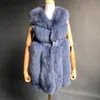 Kvinnors Fur Faux Janefur Real Vest Naturliga hela Kvinnor Standard Covered Jackets Coat