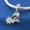 100% 925 Sterling Silver Bamb Thump Pendant Dangle Pendant Bead Passar European Pandora Style Smycken Charm Armband