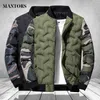Vestes et manteaux d'hiver pour hommes Vêtements d'extérieur Camouflage Bomber Jacket Men's Windbreaker Thick Warm Male Parkas Military 211008