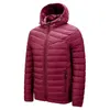 DARPHINKASA Winterjacke Herren Parka Casual Einfarbig Kapuzenmantel Dick Warm 210819