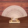 50pcs Wood Dance Fans Sunflower Pattern Party Supplies Personalized Wedding Favours Fan Giveaways Sandalwood Folding Hand Open Size 34*20cm Many Colors