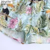 Zevity Women Fashion Animal Floral Print Sommar Shorts Femme Chic Elastisk Midja Casual Slim Pantalone Cortos P1111