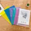 4 Couleurs A4 Sacs de fichiers de documents avec bouton SNAP Transparent enveloppe les dossiers de papier Fichiers en plastique 18C WLL11623490668