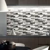 Art3d 30x30cm قشر وعصا باكسبلاش البلاط 3D ملصقات الحائط ذاتية اللصق دليل على المياه المطبخ الحمام غرف نوم غرف غسيل الملابس، خلفيات (1 ورقة)