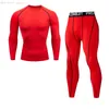 Tracksuits Masculinos Tracksuit Conjunto Térmico De Compressão Underwear Protetor de Rasha Quente Fitness Jogging Terno Preto Vestuário Inverno Primeira Camada