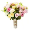 Decorative Flowers & Wreaths Yellow Pink White Blue Wedding Bouquet Artificial For Bridesmaids Bouquets De Bruidsboeket Ramo Flores Novia