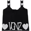 Korobov Crop Top Sexy Backless Mouwloze Zoete Tank Top Zomer Nieuwe Liefde Patroon Slanke Camis Streetwear Vrouwelijke Tops 210430