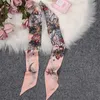 NIEUWE FASOMBAG SCHAAG BLOEMPRINT VROUWEN VROUWEN SILK SCHAKKEN SKINNY LICHTER VROUWBAND VROUWBAND TWEEVER HOOFD LANGE SCHAKKEN WAKKEN