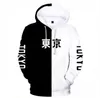 Pipulär anime Tokyo Ghoul Manga 3D Hoodie Kaneki Ken 3D Tryckta män / Kvinnor Hoodies Srtteetwear Långärmade pojkar / Flickor Coats Y0319