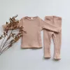 Autunno inverno Abbigliamento per bambini per 0-5 anni Neonata Ragazzo Vestiti Maglione caldo + pantaloni Abiti per bambini Pigiami per bambini Vestiti per bambina G1023