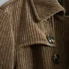 Men039S الصوف مزيج من Corduroy Trench رجال الفاخرة الخريف الشتاء متوسط ​​الطول شنيل ستريب الذكور السترات أزياء مان المعاطف Wi5616773