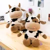 Gårdsdjur plysch leksak ko docka Kudde stoppade dockor Barnleksaker Bebis Födelsedagspresent för barn
