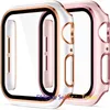 För Apple Watch Series 7 Fall Laser Hard PC med härdat glasskärmsskyddskåpa