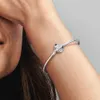 Lovely Cat's Face Clasp Moments Bangle High Polish 100% 925 Sterling Silver Armband Fashion Jewelry Making for Women Gifts2007