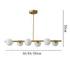 현대 펜 던 트 램프 LED 유리 공 거실 침실 주방 북유럽 긴 샹들리에 장식 홈 인테리어 조명