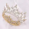 クリスタルビンテージロイヤルクイーンキングティアラスクラウン男性女性Pageant Prom Diadem髪の飾り結婚式のヘアジュエリーアクセサリー