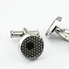 Luxury Cuff For men Stainless Steel Round shape frensh cufflinks plane pattern Cufflink for Gift5307883