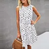 Летний пляж женская одежда винтажное платье 2021 летние повседневные скручиваемость леопарда Print Tank A-Line платье женское платье Vestidos Q0713
