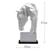 Ornamenti testa di cavallo Resina animale Decorazione domestica Nordico geometrico Origami Artigianato Arredamento Soggiorno Decorazione scrivania Statuetta 210727