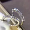 Lab Diamond Ring 925 sterling silver Jewelry Engagement Wedding band Rings for Women Bridal Statement Party accessory 211217