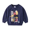 Printemps Automne Casual 2-10 Ans Enfants À Manches Longues Imprimé Animal Dessin Animé Dinosaure Motif Enfants Bébé Garçon Coton Sweat 210529