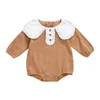 Overalls Nette Geboren Baby Mädchen Strampler Koreanischen Stil Infant Mädchen Rüschen Overall Baumwolle Outfit Kleinkind Kleidung