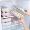 Storage Bottles & Jars Egg Boxes Airtight Plastic Case Refrigerator Single Layer Food Container Space Saver Home Organizer Gadgets