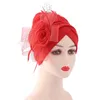 Fleurs Bonnet Cap pour Femmes Musulman Chapeau Africain Aso Oke Headtie Islamique Chapeaux Turban Femme Musulman Dames Head Wraps