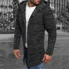 Herren-Outwear, modische Farbmischung, langärmelig, gestrickt, Mantel-Stil, Winterjacke, Pullover