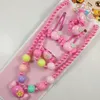 Kids Gift Sieraden Set Girl Pearl Beads Cartoon Hangers Ketting Armband Ring Haar Clip Haarband Sets M3500